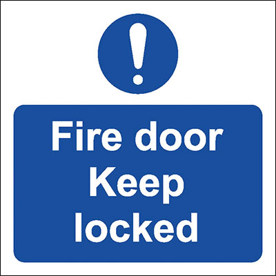 Fire door keep locked (Symbol)