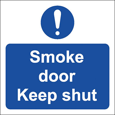 Smoke door keep shut with Symbol