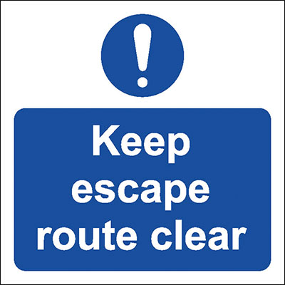 Keep escape route clear with Symbol