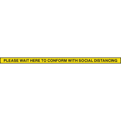 social distancing floor sign