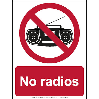 No radios sign