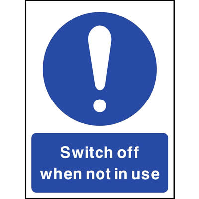 Switch off when not in use