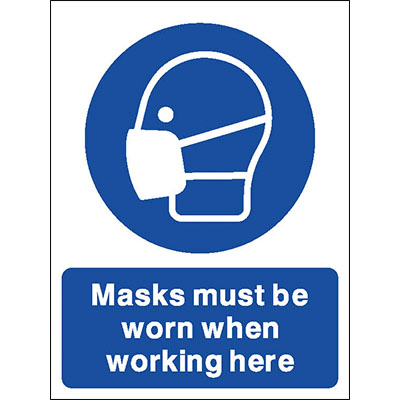 wear face mask sign