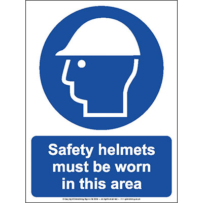 Safety helmets must be worn in this area
