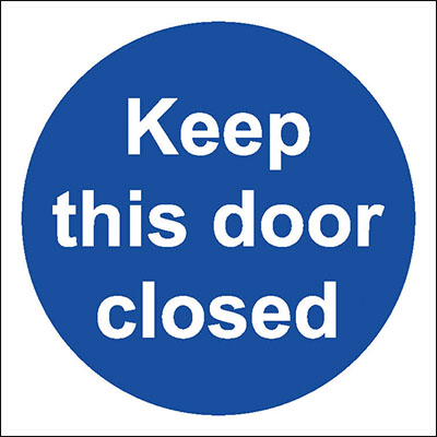 Keep this door closed
