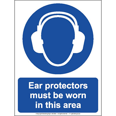 Ear protectors must be worn in this area