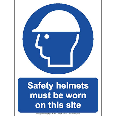 Safety helmets must be worn on this site