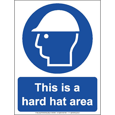 This is a hard hat area