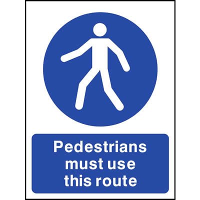 Pedestrians must use this route