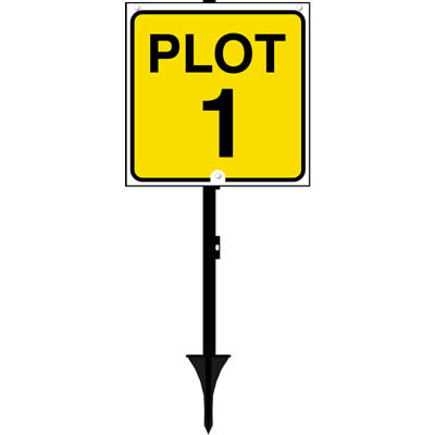 Plot Number (T-cade) sign