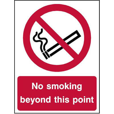 No smoking beyond this point