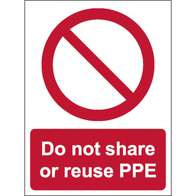 do not reuse ppe sign