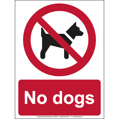 No dogs sign