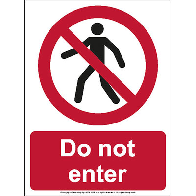 Do not enter sign