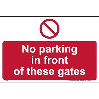 No parking in front of these gates
