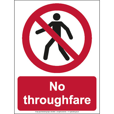 No thoroughfare