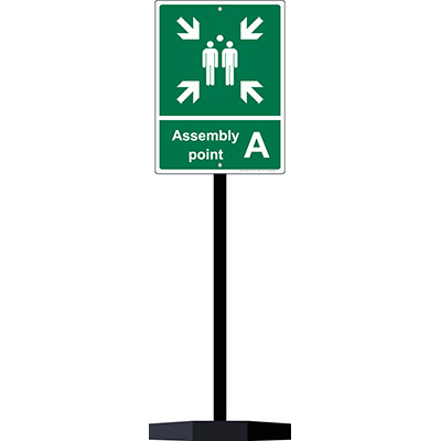 Assembly point location sign (Portable Sign Post)