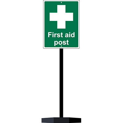 First aid post sign (Portable Sign Post)