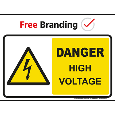 Danger high voltage sign