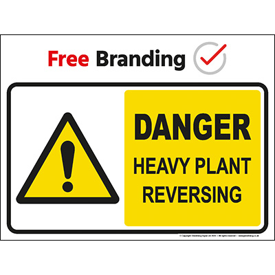 Danger heavy plant reversing sign (Quickfit)
