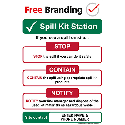 Spill kit station sign (Quickfit)