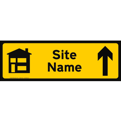 Site Name Directional Sign Ahead 