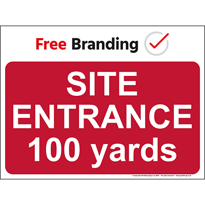 Site entrance 100 yards (Quickfit) 