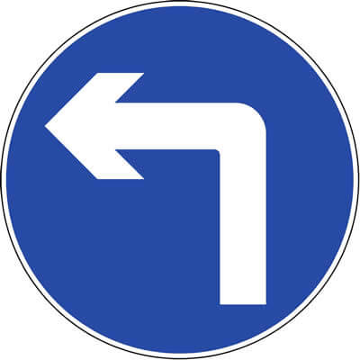 Turn left ahead