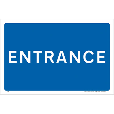 Entrance car park sign