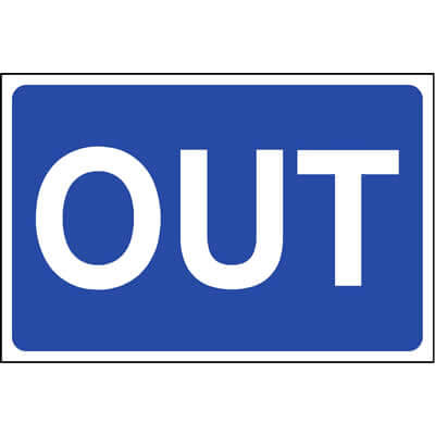 Out Car Park Sign