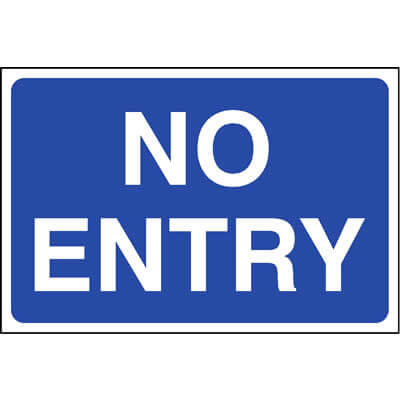 No Entry Car Park Sign