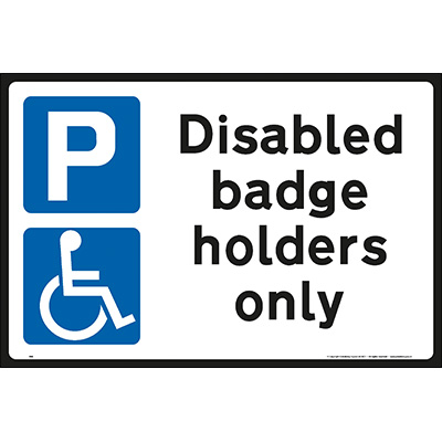 Disabled badge holders only