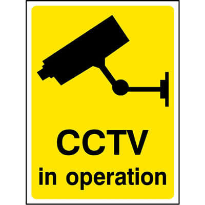 CCTV in operation sign