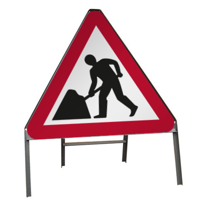 Road works ahead (Temp.) sign