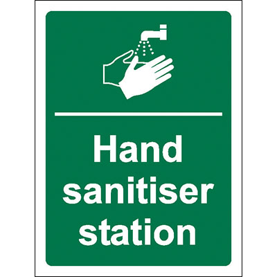 Hand sanitiser station sign