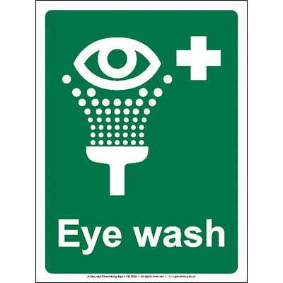 Eye wash sign