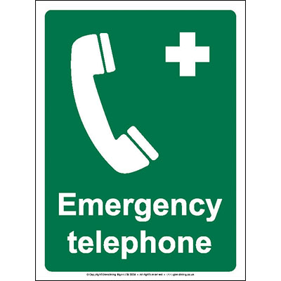 Emergency telephone sign