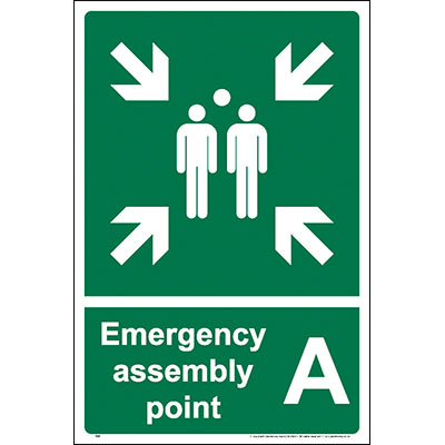 Emergency assembly point location