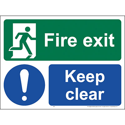 Fire exit keep clear