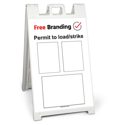 Permit to load/strike sign stand (Signicade)