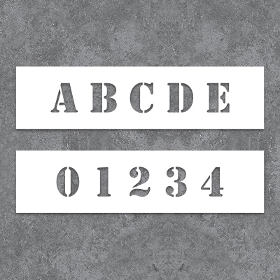 Letter Number Stencil Pack