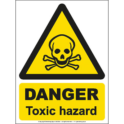 Danger toxic hazard sign