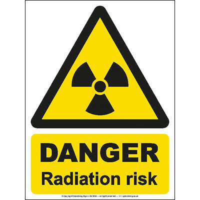Danger radiation risk sign