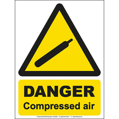 Danger compressed air