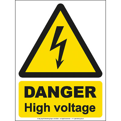 danger high voltage sign
