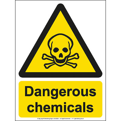 Dangerous chemicals sign