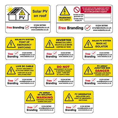 Solar PV Label Pack
